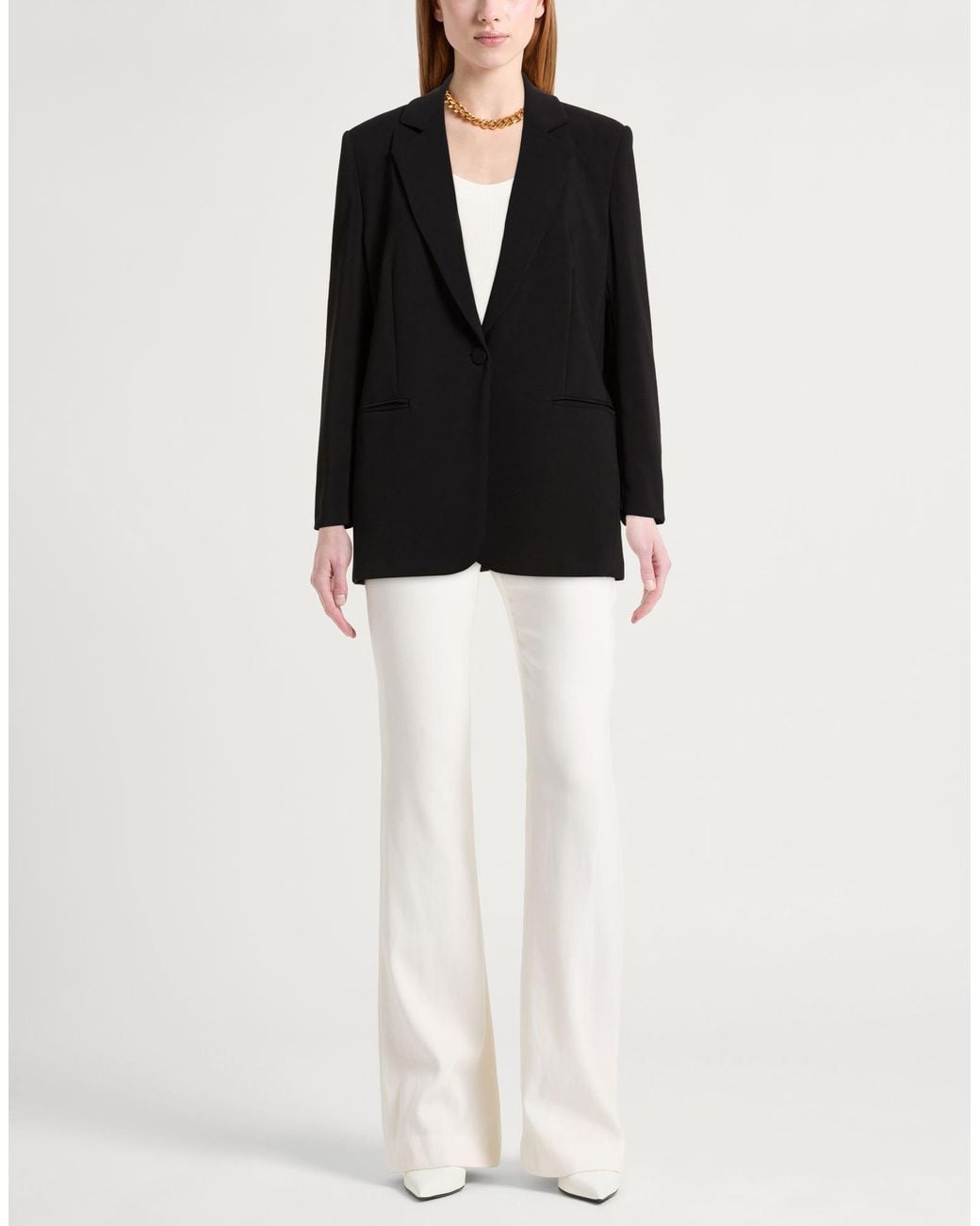 Pinko Black Blazer Polyester, Elastane