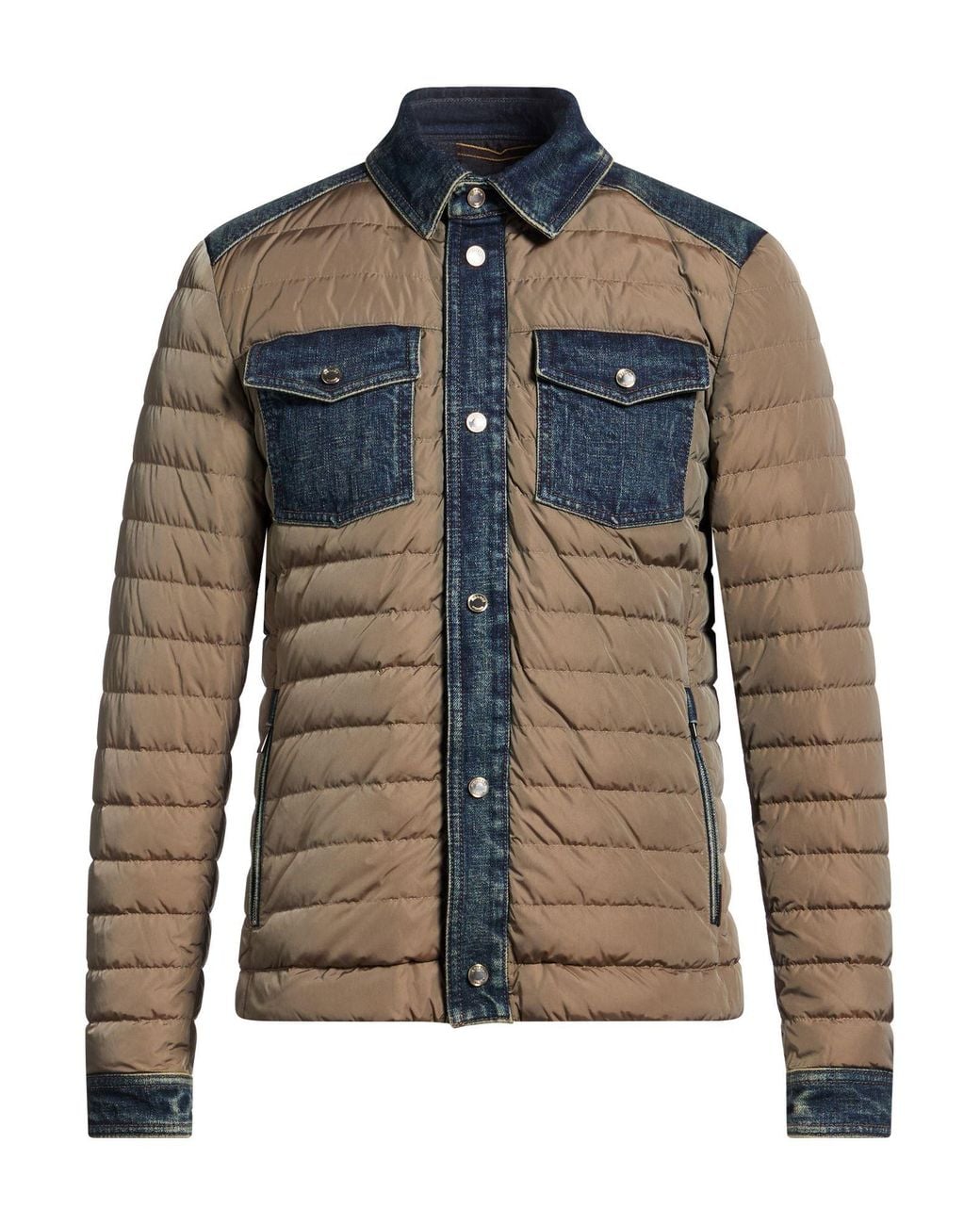 Moorer Blue Khaki Puffer Polyamide for men