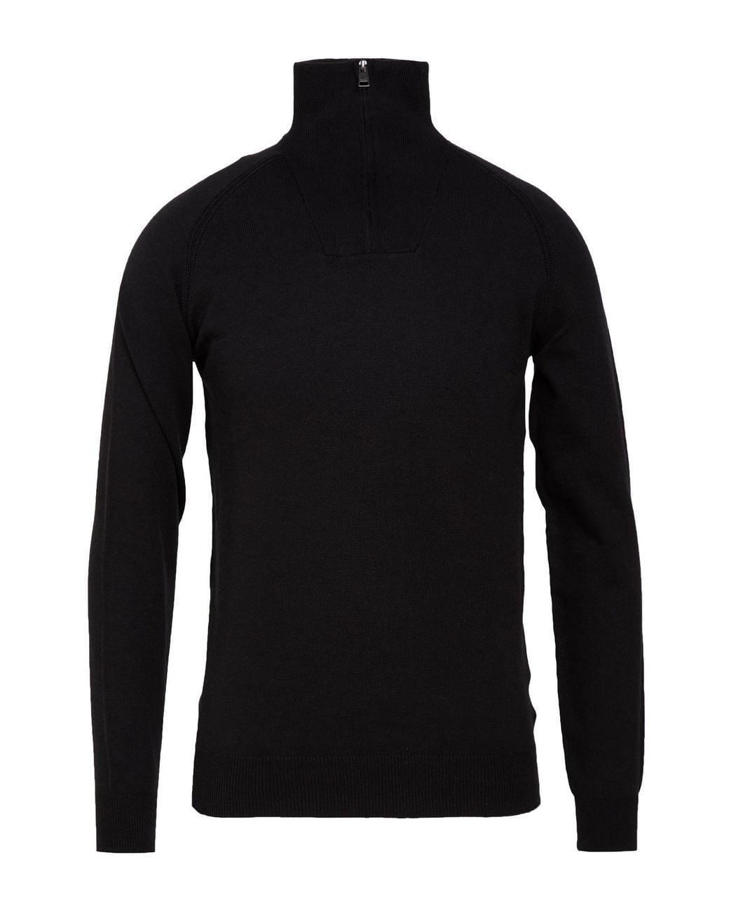 Sseinse Black Turtleneck Cotton, Polyester for men