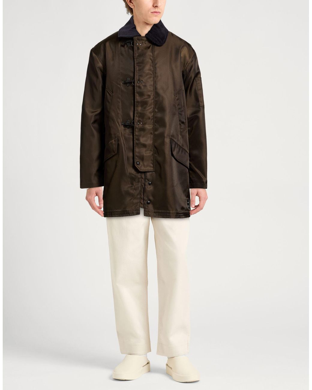 Spiewak Brown Dark Coat Polyamide, Cotton, Elastane for men