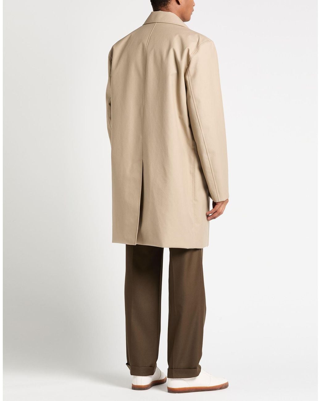 Sandro Natural Overcoat & Trench Coat Polyester, Wool, Polyurethane for men