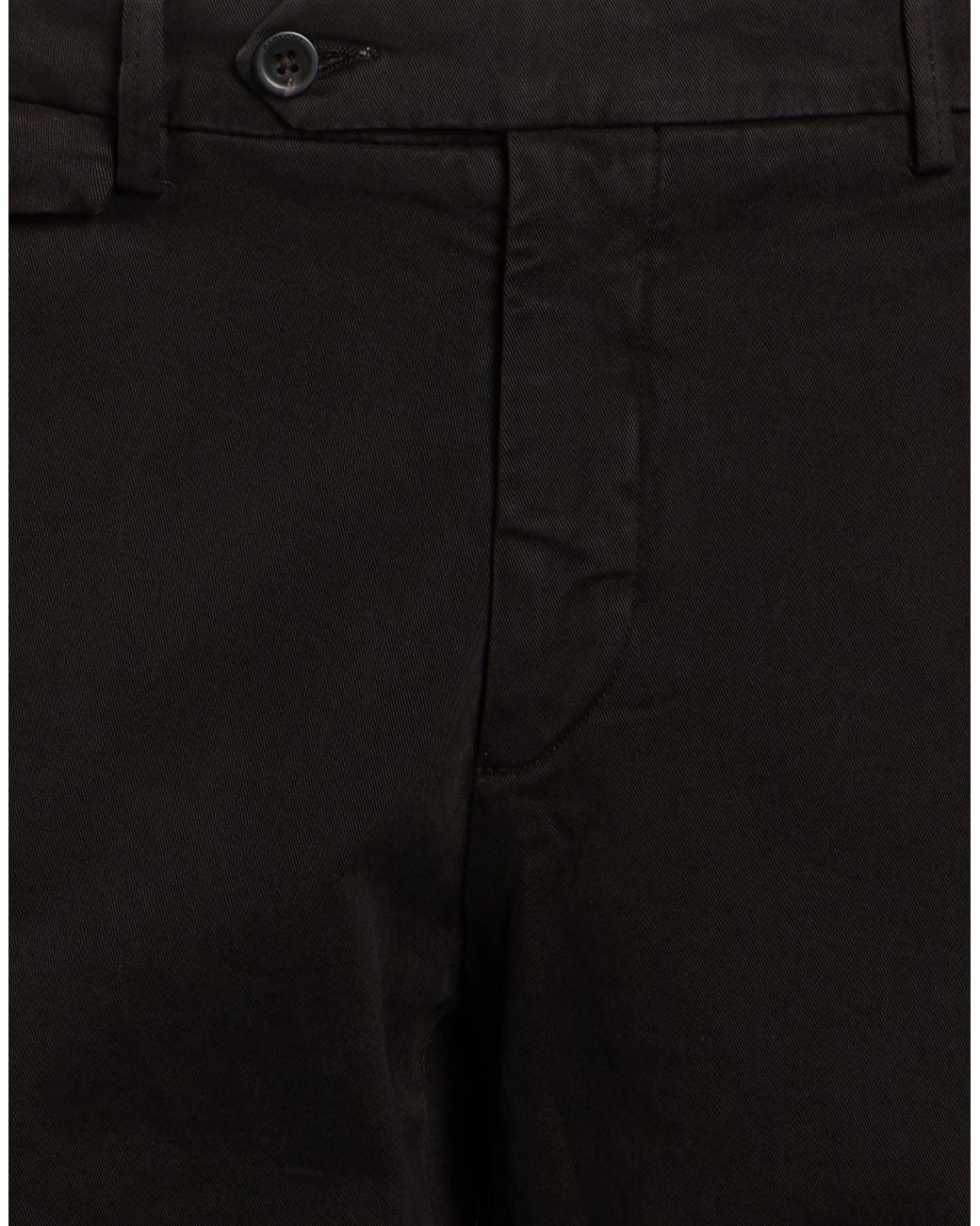 Paoloni Black Pants Cotton, Elastane for men