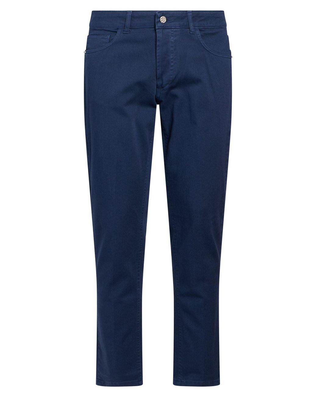 Entre Amis Blue Pants Cotton, Elastane for men