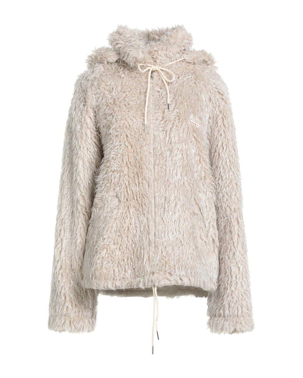 Marni White Shearling & Teddy