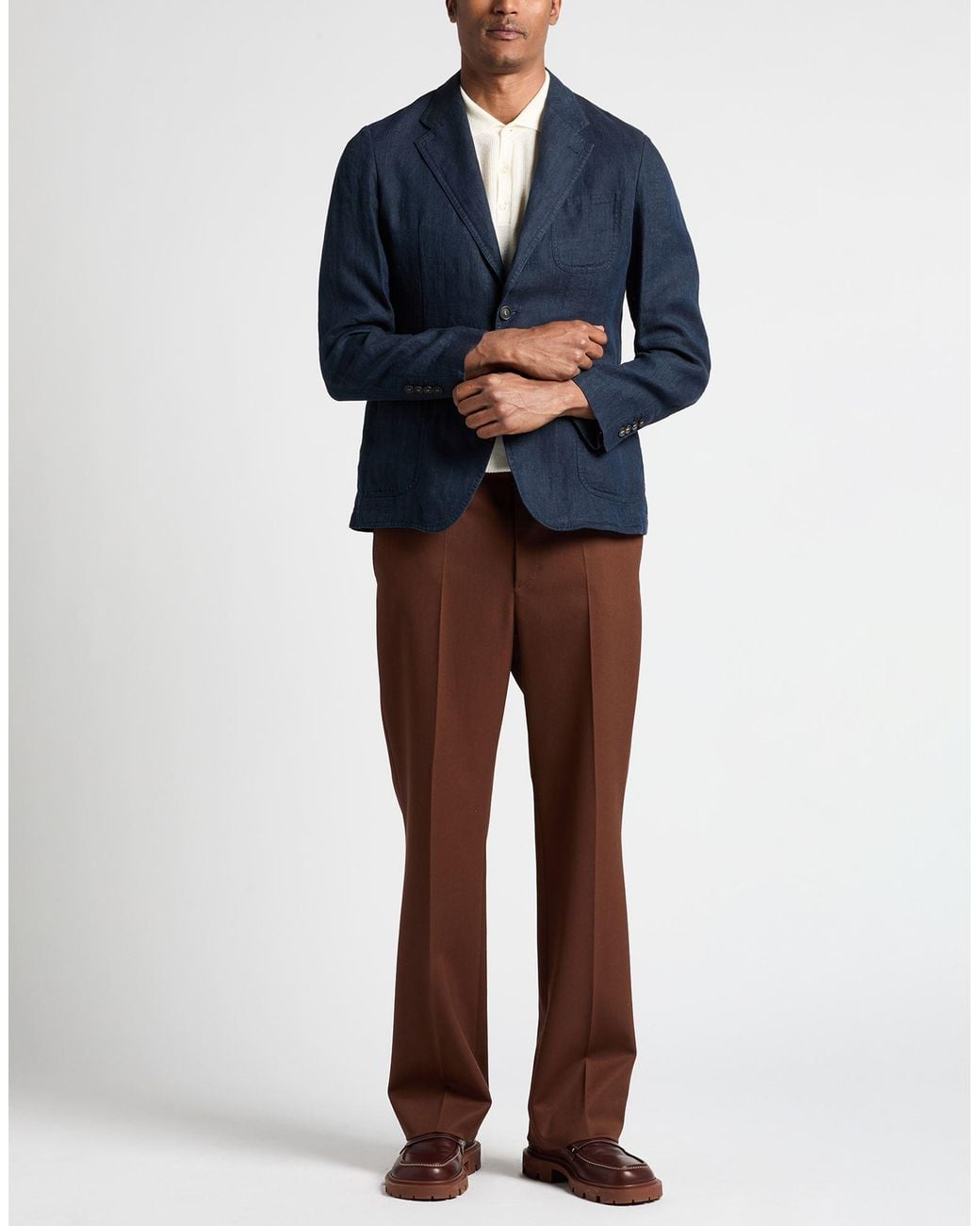 Massimo Alba Blue Midnight Blazer Linen for men
