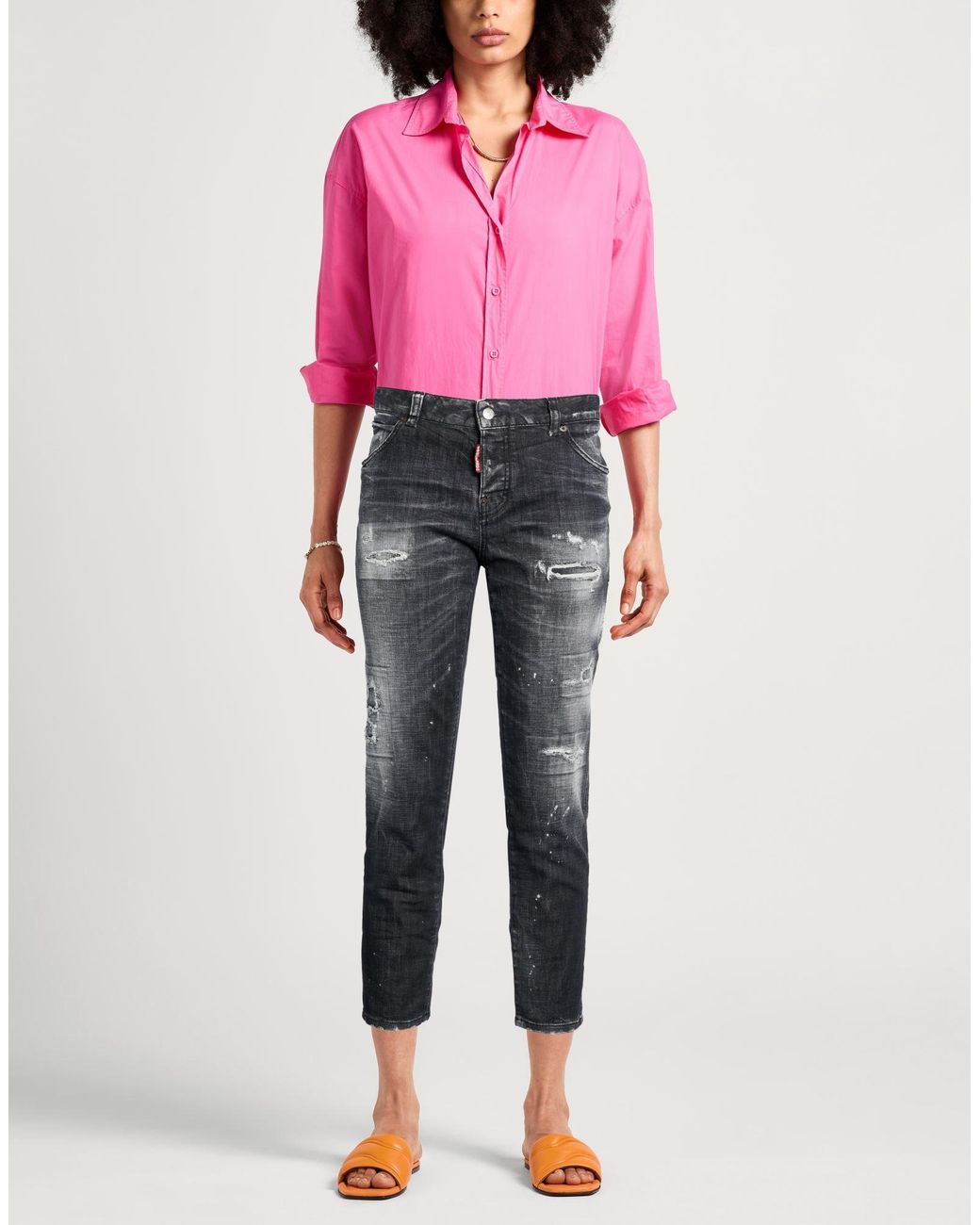 DSquared² Gray Jeans Cotton, Elastane