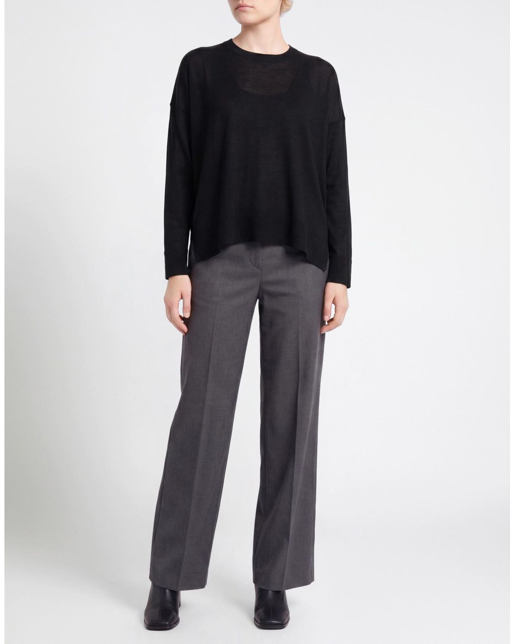 Roberto Collina Black Sweater Merino Wool