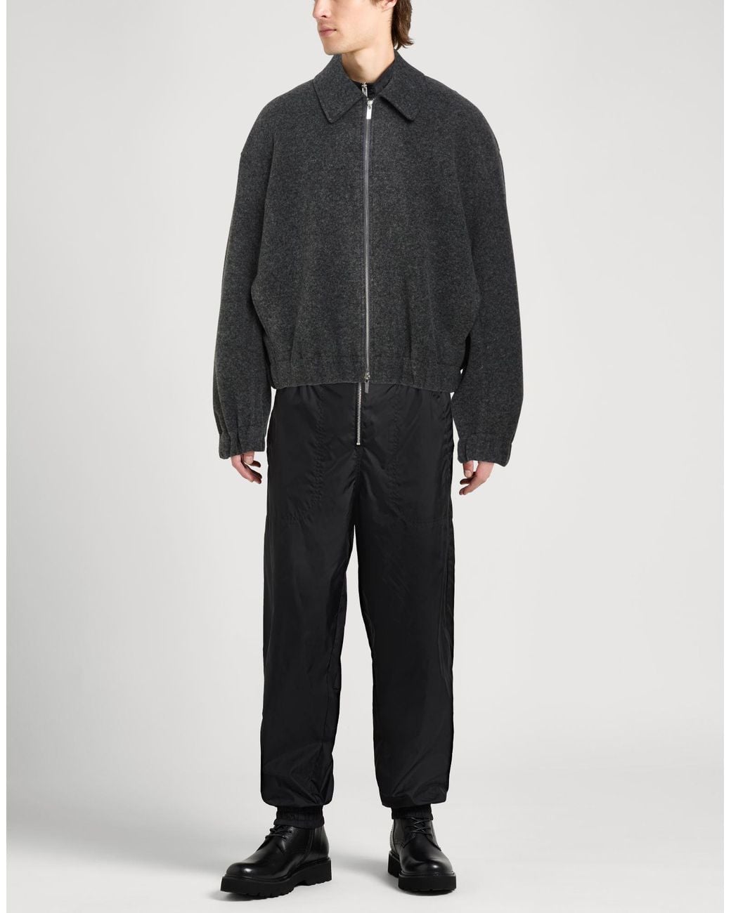 Helmut Lang Black Jacket Polyester, Acrylic, Wool, Elastane for men