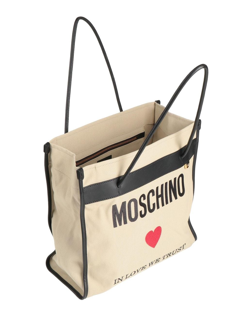 Moschino Natural Handbag Textile Fibers