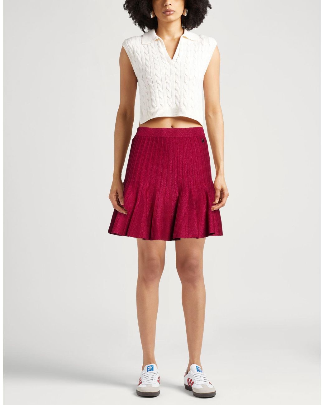 Twinset Red Mini Skirt