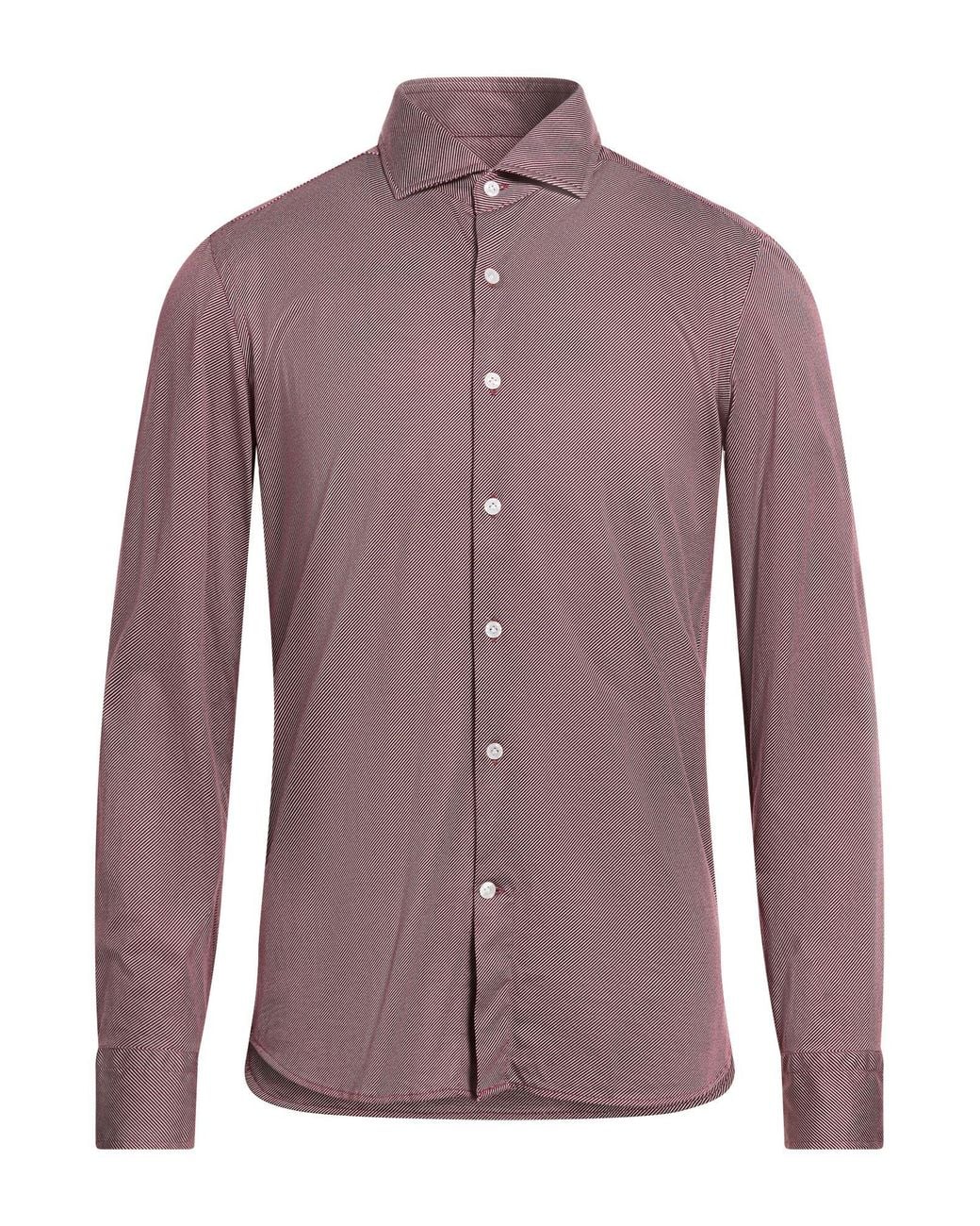 Sonrisa Purple Burgundy Shirt Cotton for men