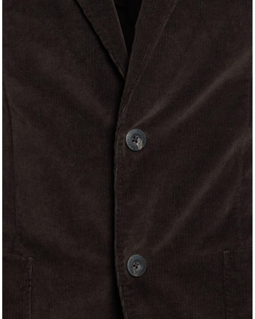 Caruso Black Suit Cotton, Elastane for men