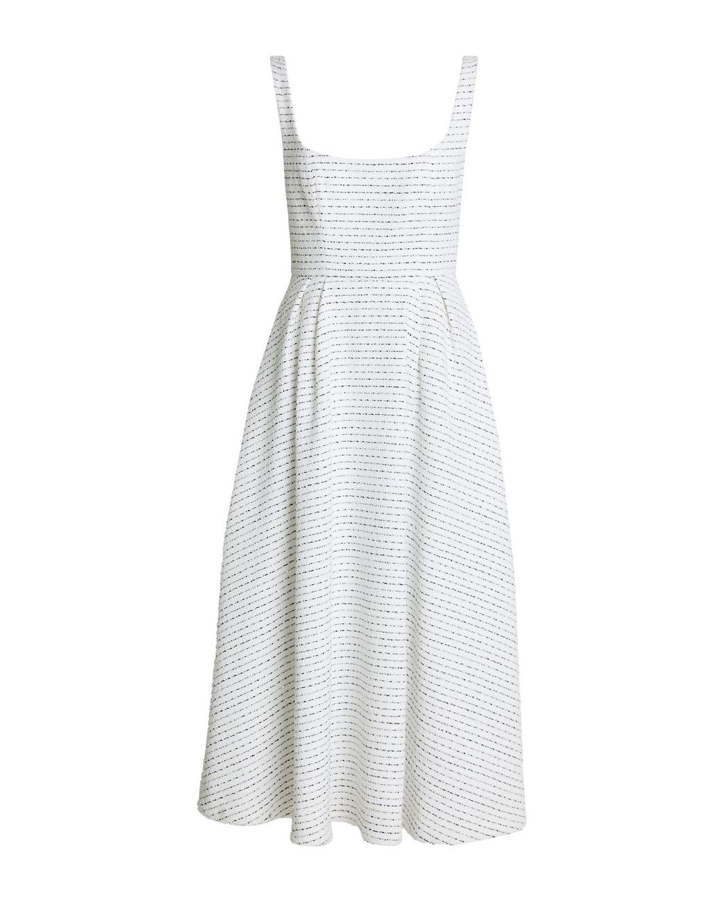 Alessandra Rich White Midi Dress Polyamide, Cotton, Polyester