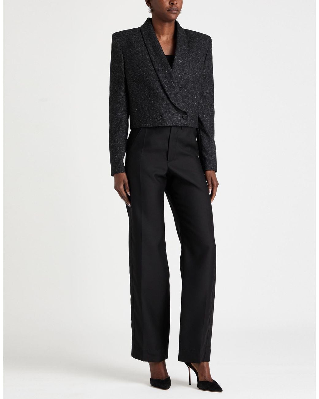 Lardini Black Blazer Wool, Polyester, Acrylic, Silk, Elastane