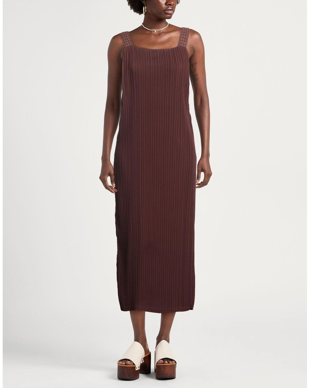 Alysi Purple Maxi Dress Polyester