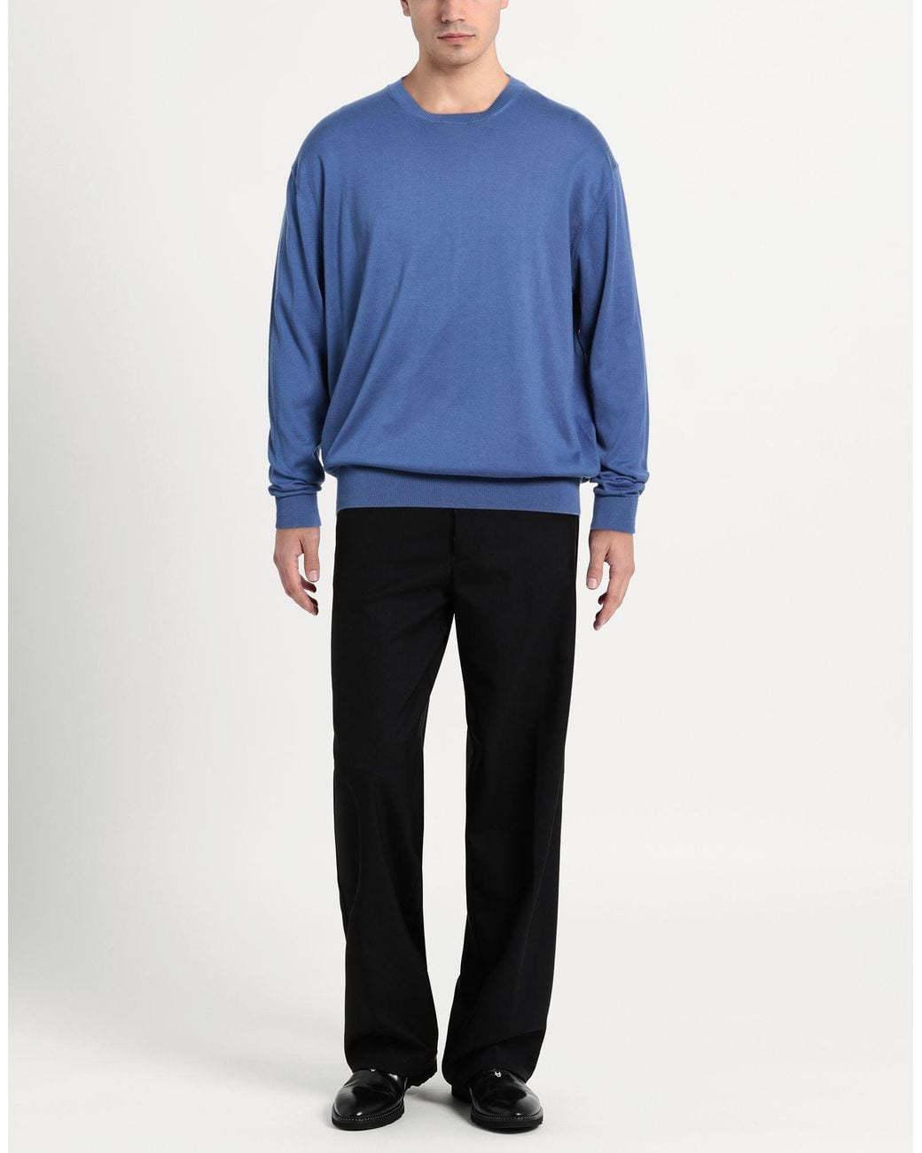 FILIPPO DE LAURENTIIS Blue Sweater Cotton for men