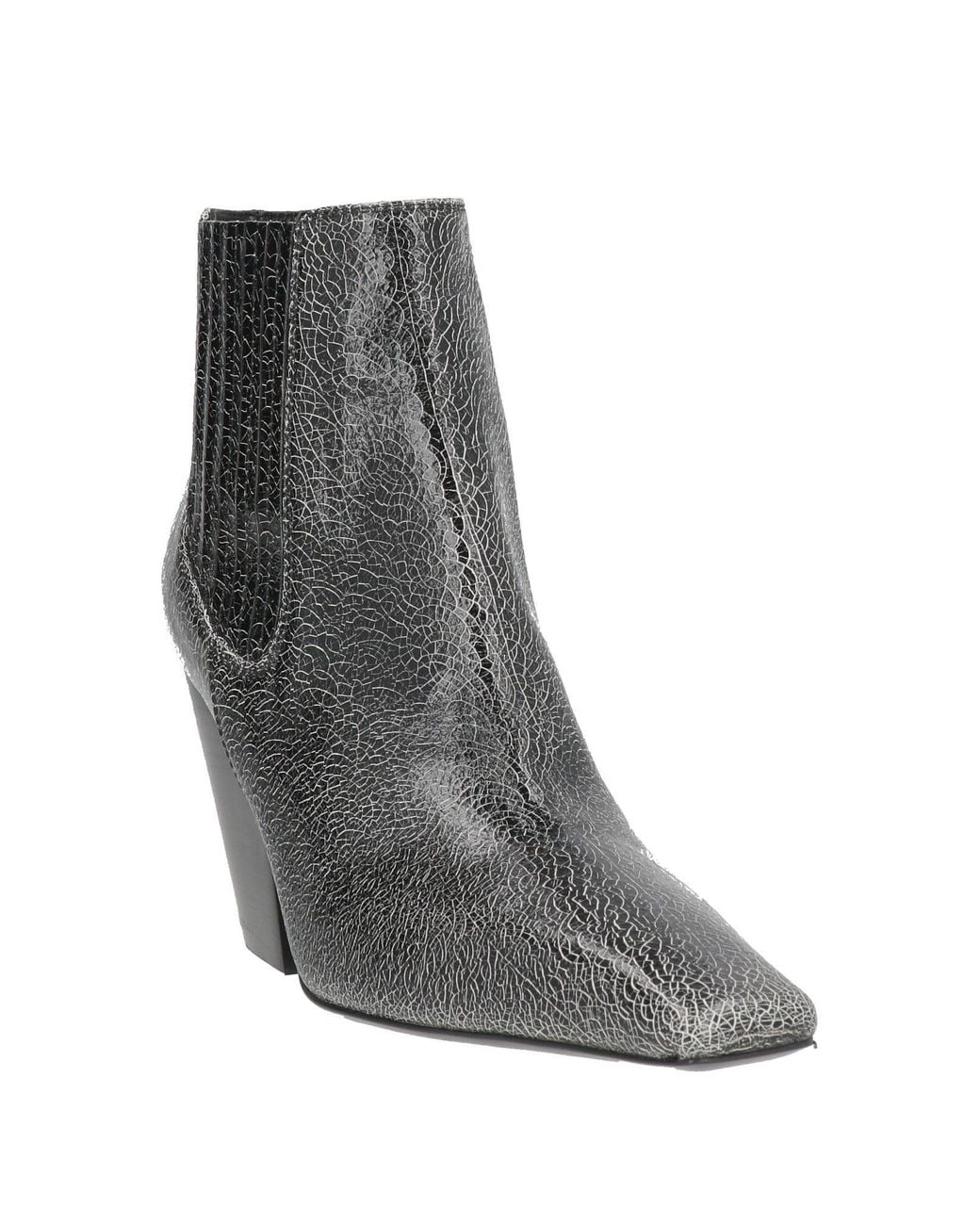 Casadei Gray Ankle Boots Leather
