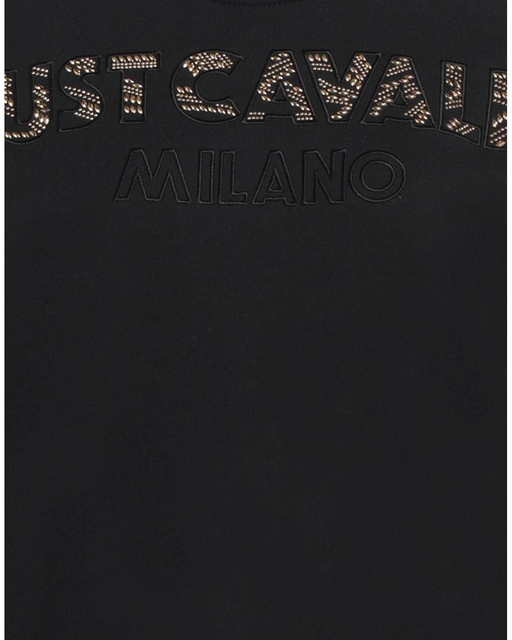 Just Cavalli Black Sweatshirt Cotton
