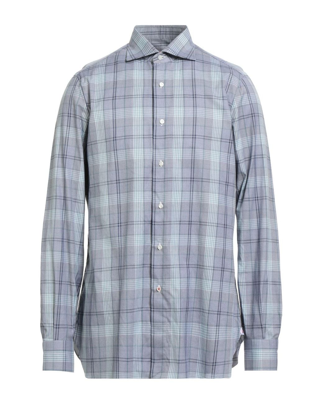 Isaia Blue Shirt Cotton for men