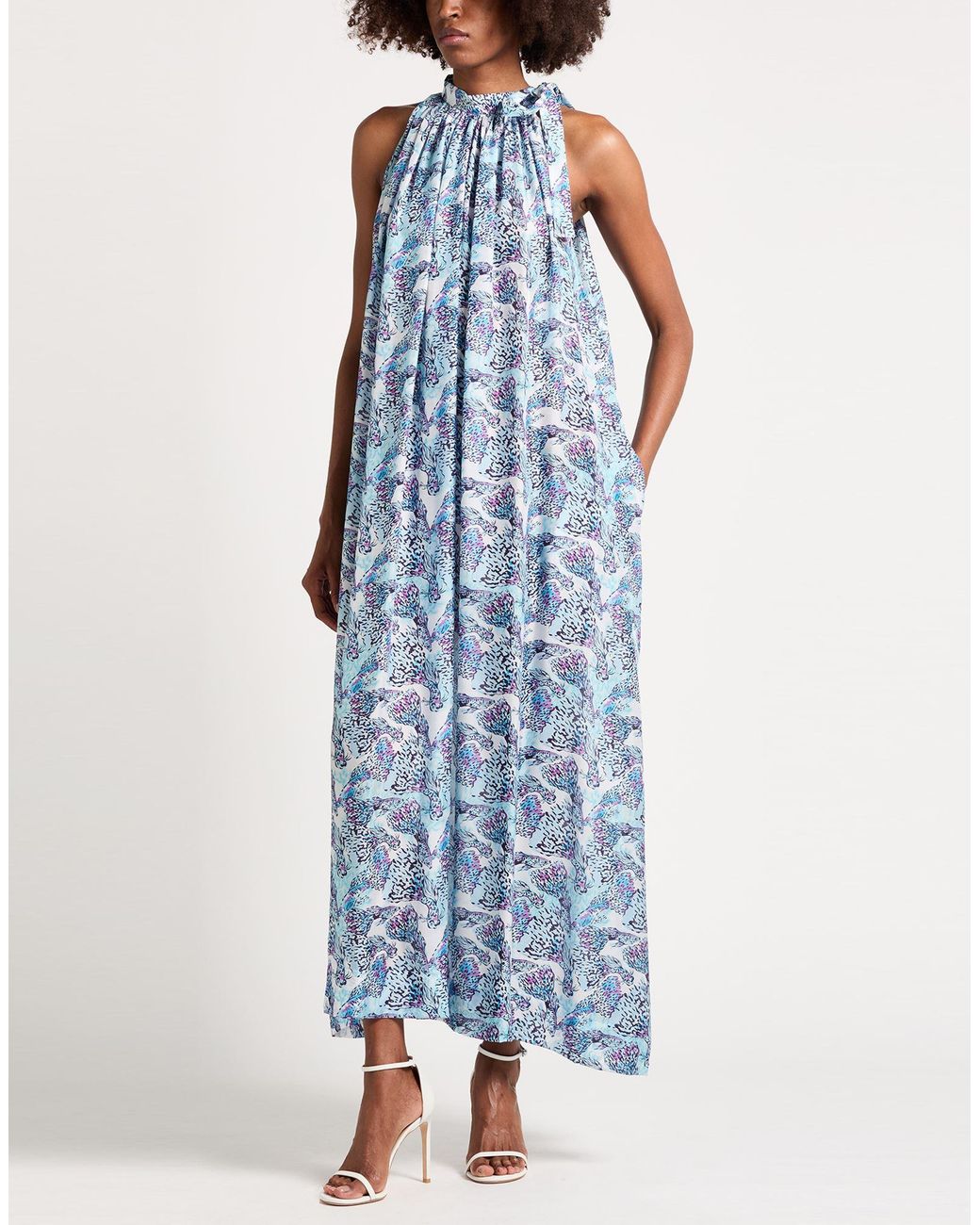 Vilebrequin Blue Maxi Dress Silk