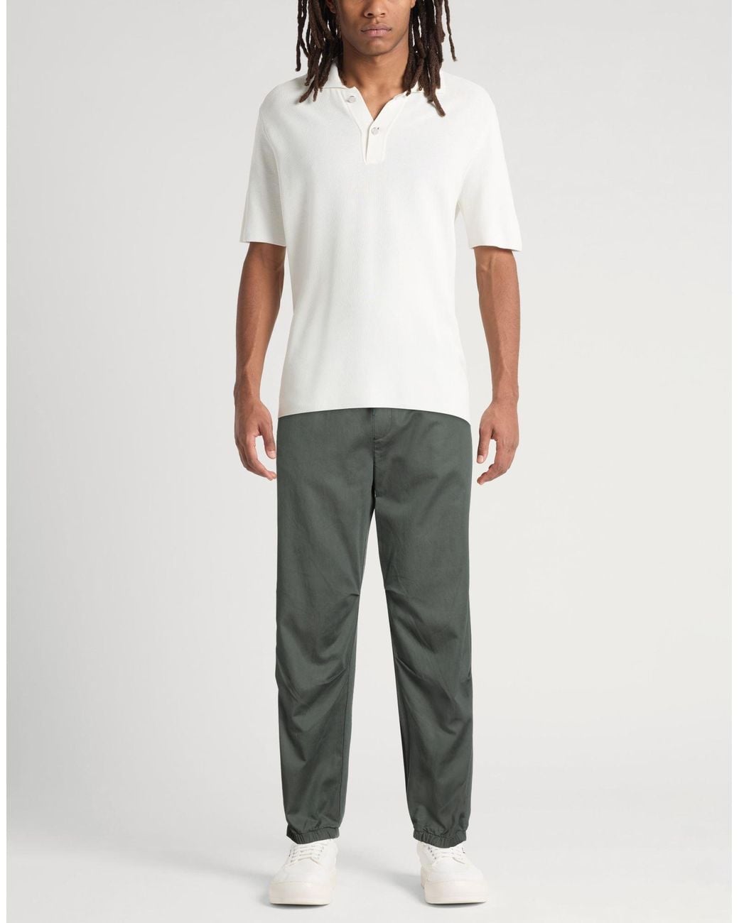 ARMANI EXCHANGE Gray Pants Lyocell, Cotton for men