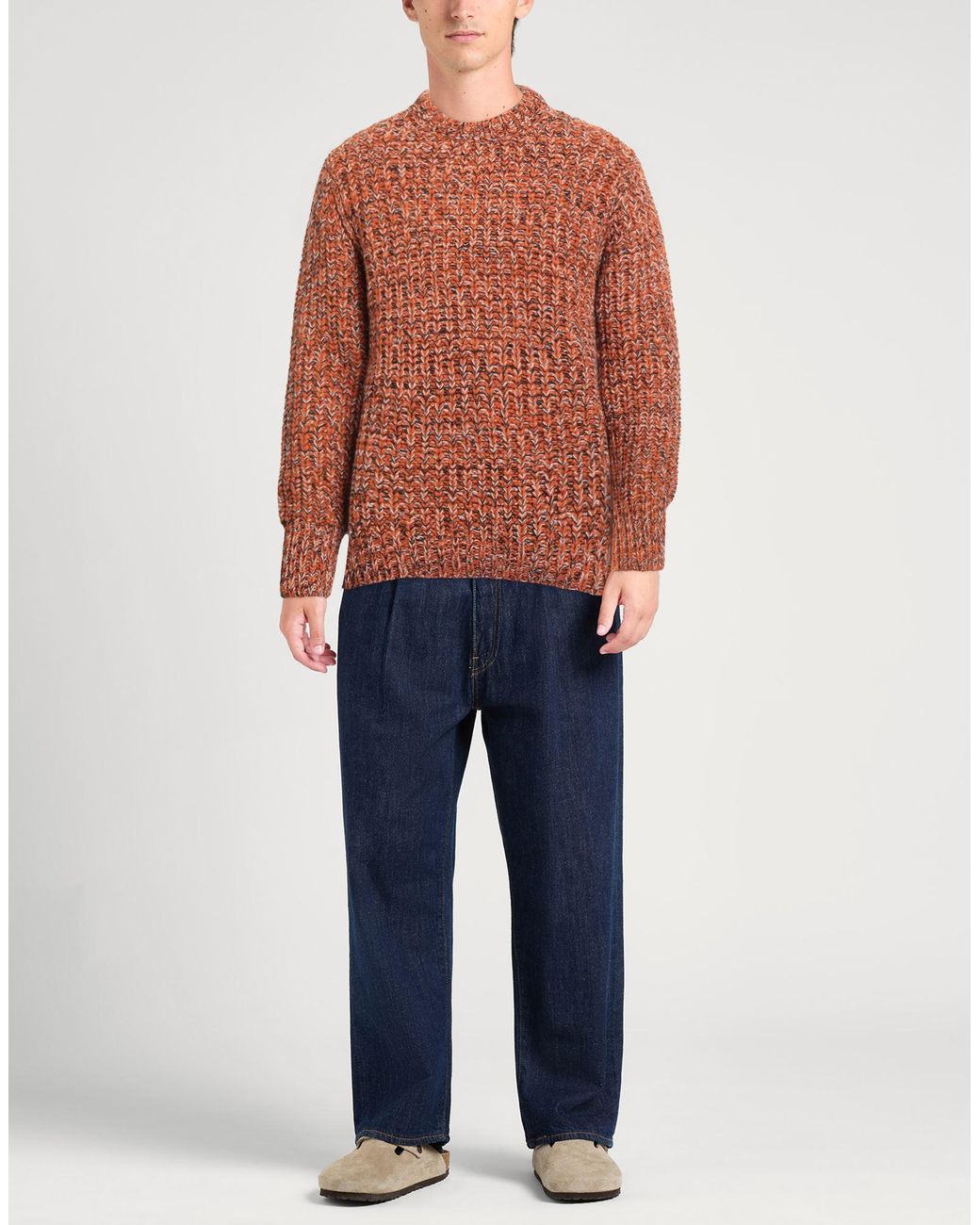 Zanone Orange Sweater Alpaca Wool, Polyamide for men