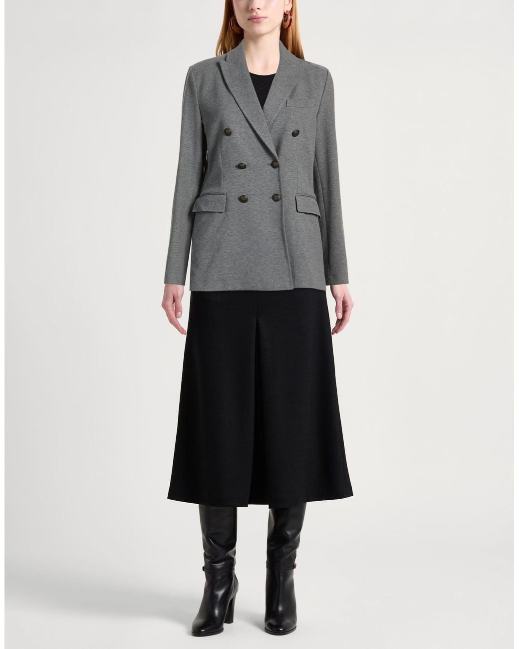 Circolo 1901 Gray Blazer Cotton, Elastane