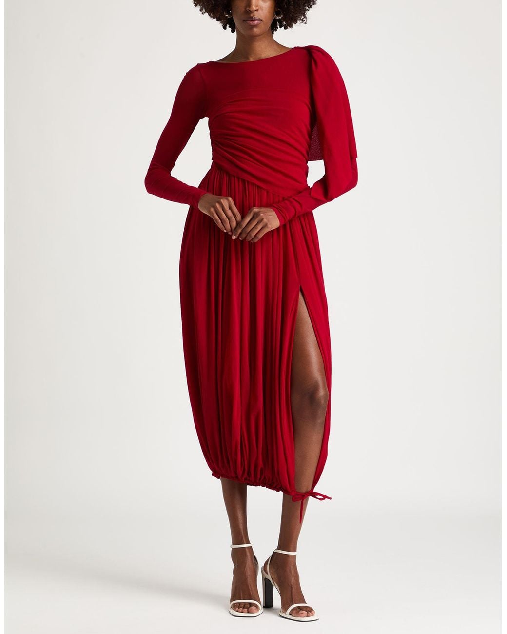 Philosophy Di Lorenzo Serafini Red Midi Dress