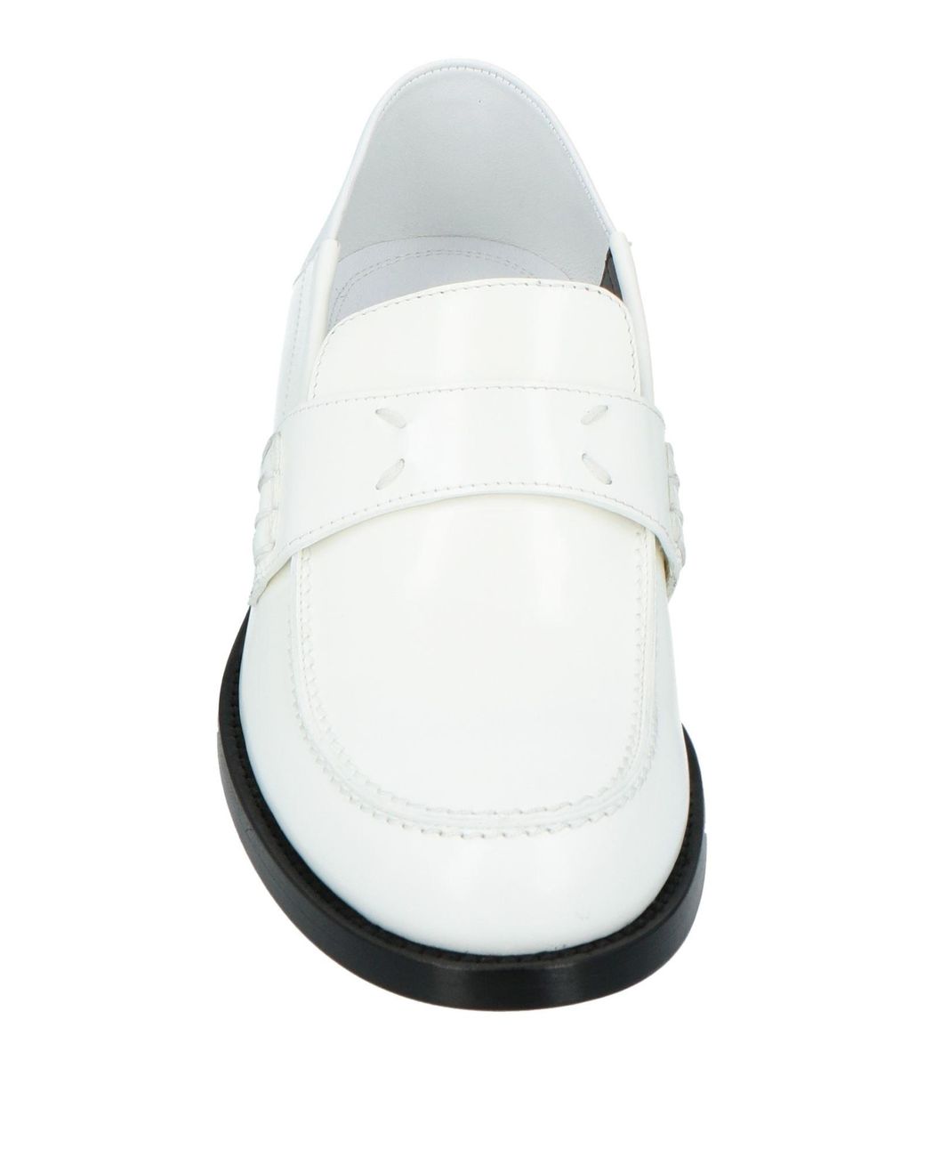 Maison Margiela White Round Toe Loafers