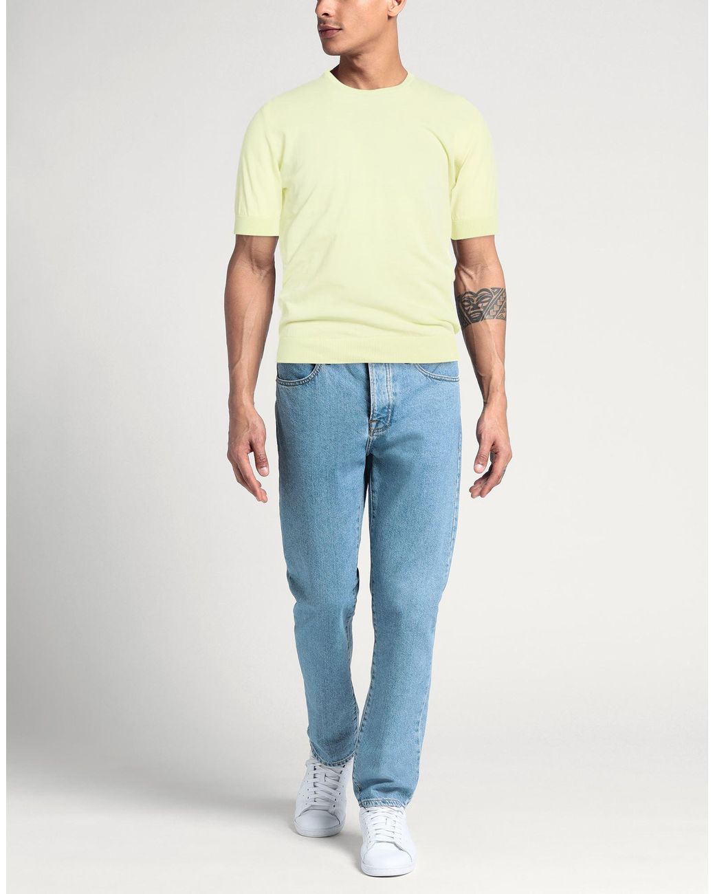 FILIPPO DE LAURENTIIS Yellow Sweaters for men