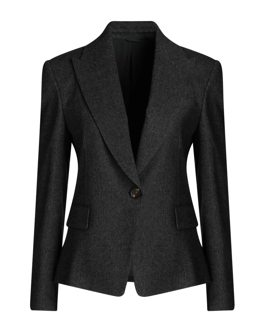 Brunello Cucinelli Black Lead Blazer Virgin Wool, Viscose, Polyester, Polyamide, Elastane