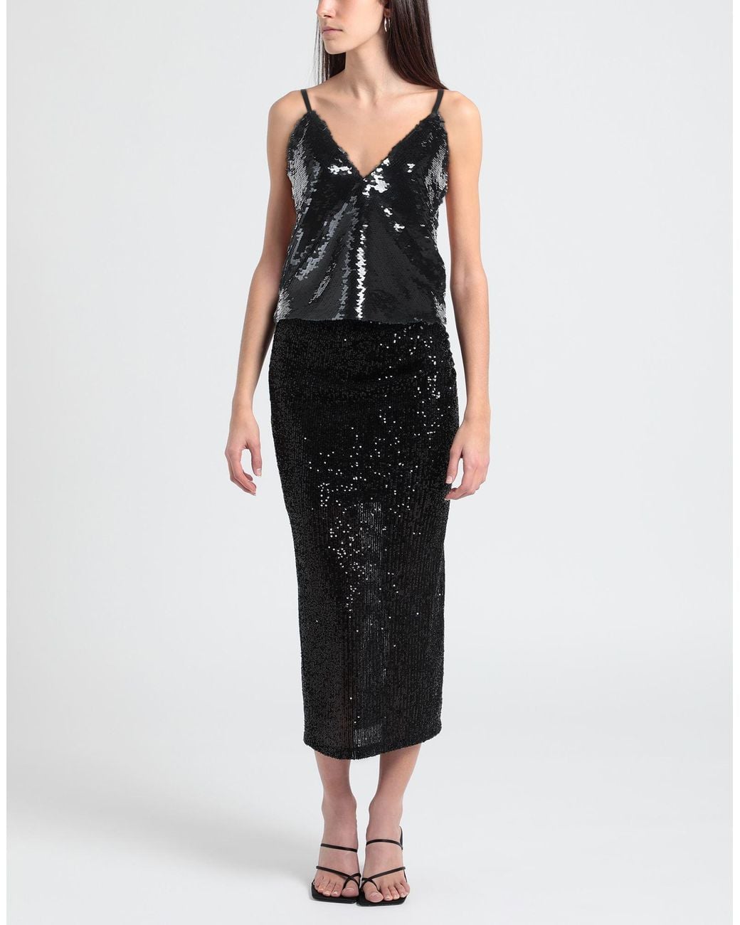 FEDERICA TOSI Black Top Polyester, Elastane