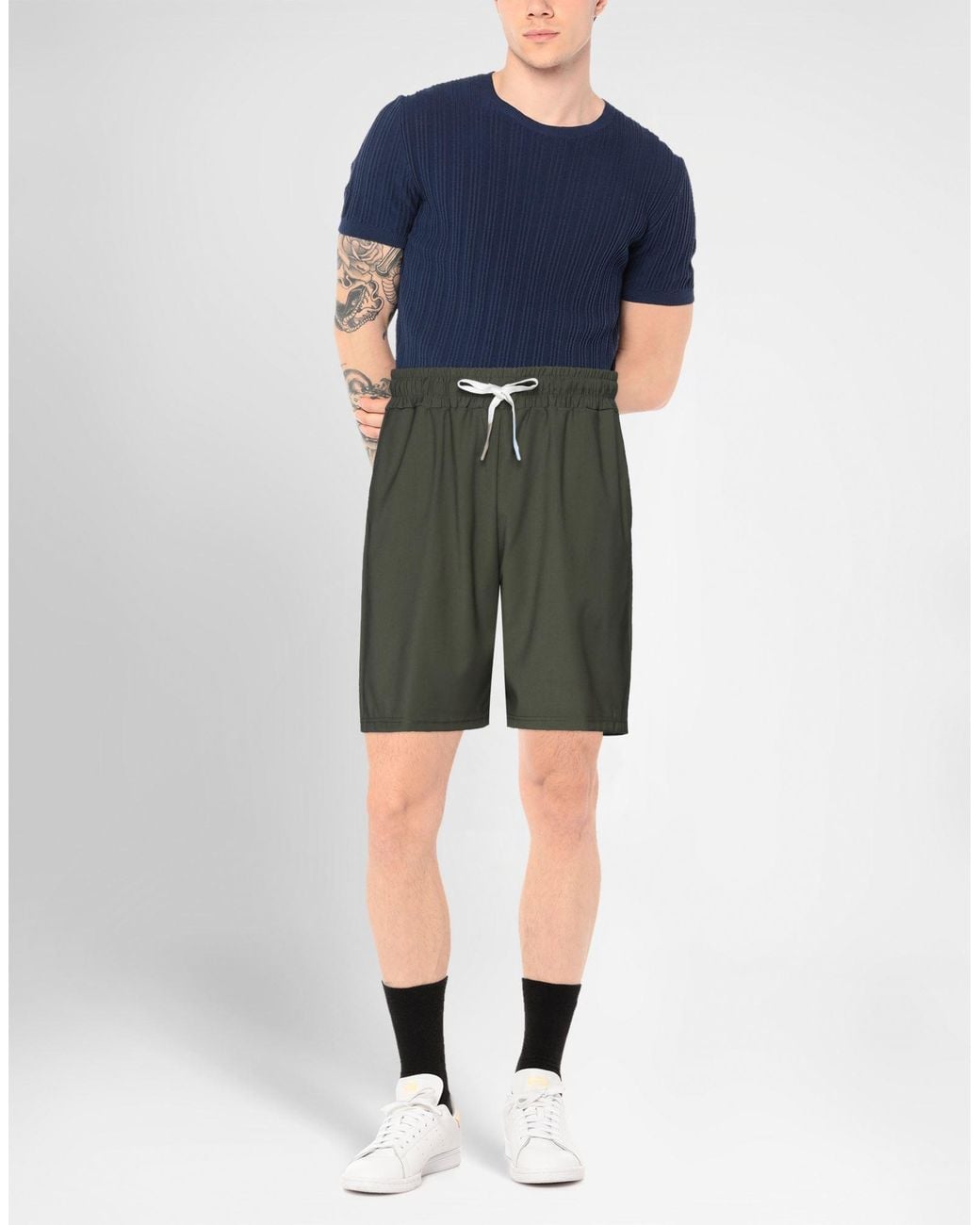 Takeshy Kurosawa Green Shorts & Bermuda Shorts for men