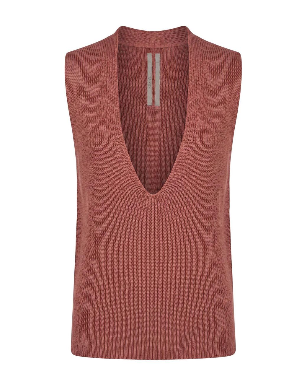 Rick Owens Red Antique Rose Sweater Virgin Wool for men