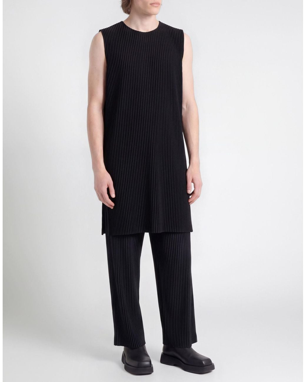 Issey Miyake Black T-Shirt Polyester for men