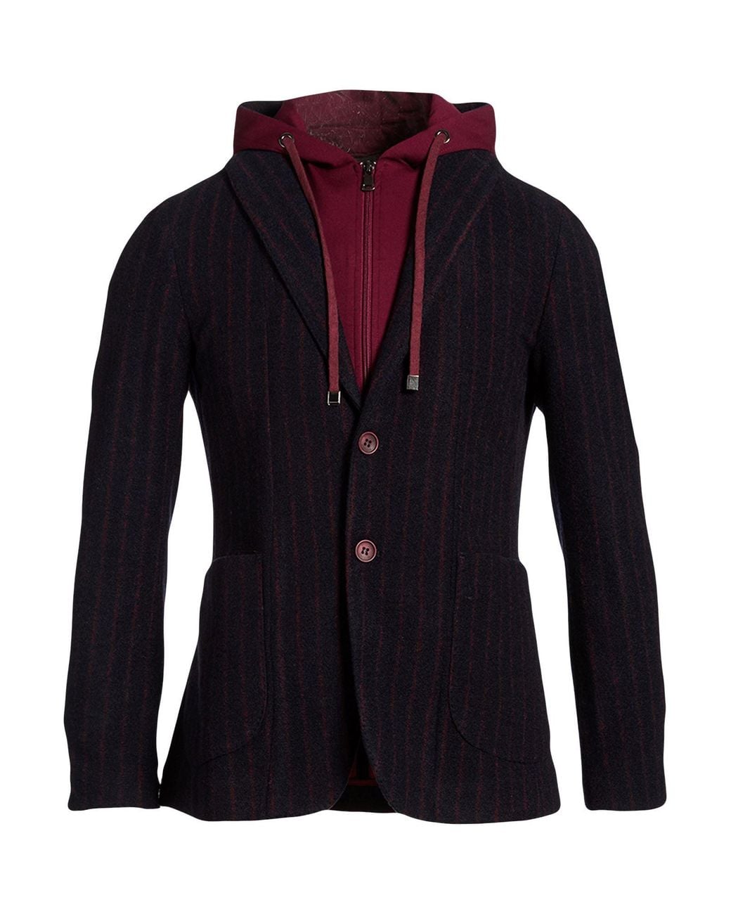MULISH Blue Blazer Polyester, Virgin Wool for men