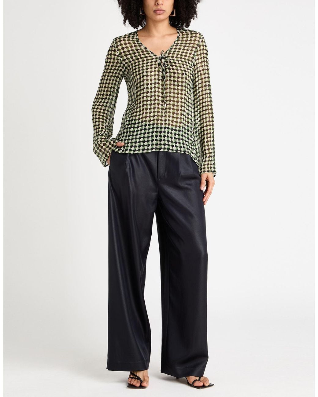 Fisico Green Top Viscose, Cotton, Lurex