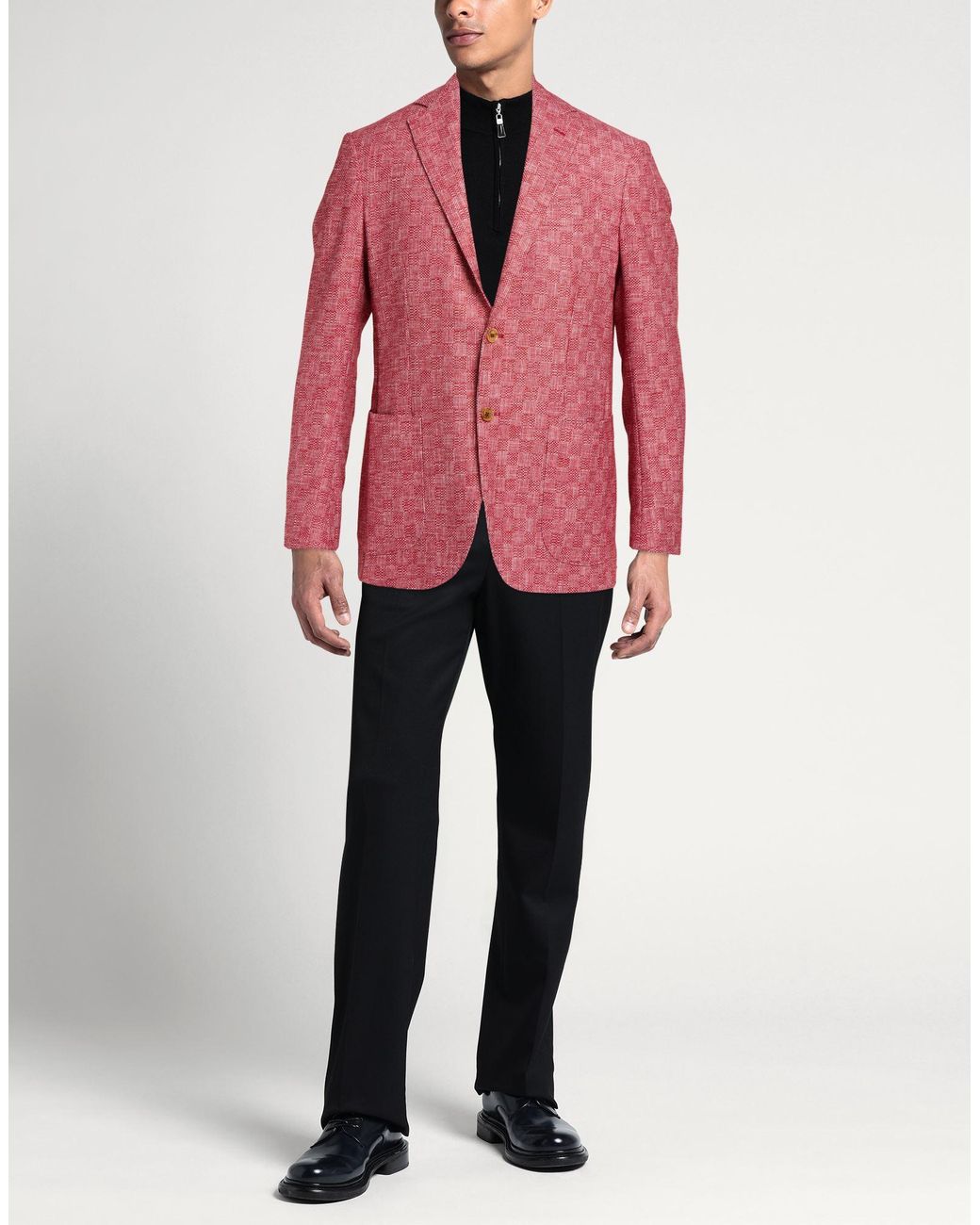 Sartorio Napoli Red Blazer Virgin Wool, Cotton, Silk, Polyamide, Elastane for men