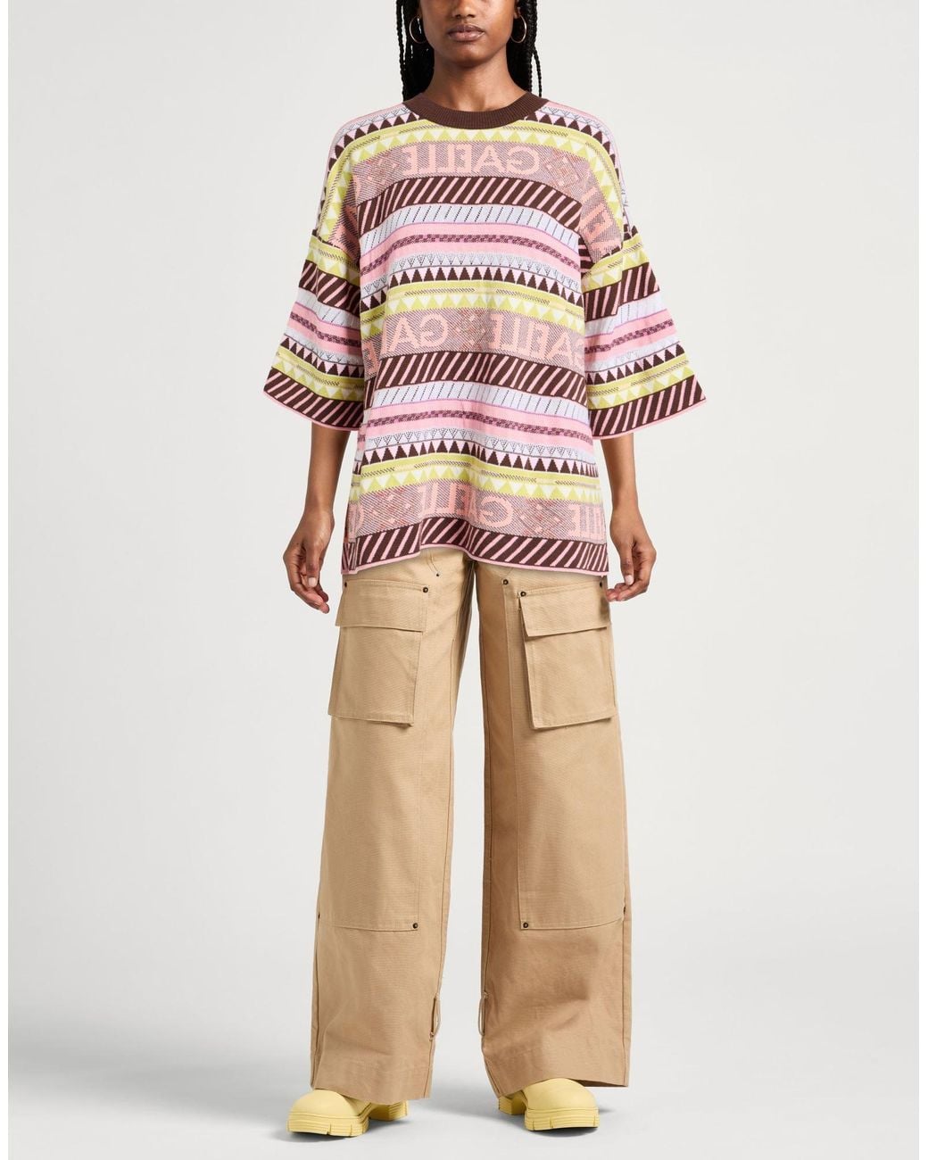 Gaelle Paris Pink Sweater Acrylic, Cotton