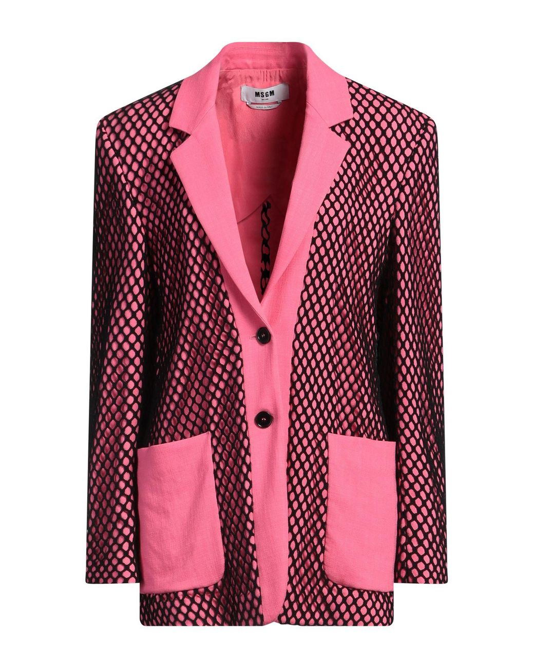 MSGM Pink Blazer Viscose, Polyester, Elastane