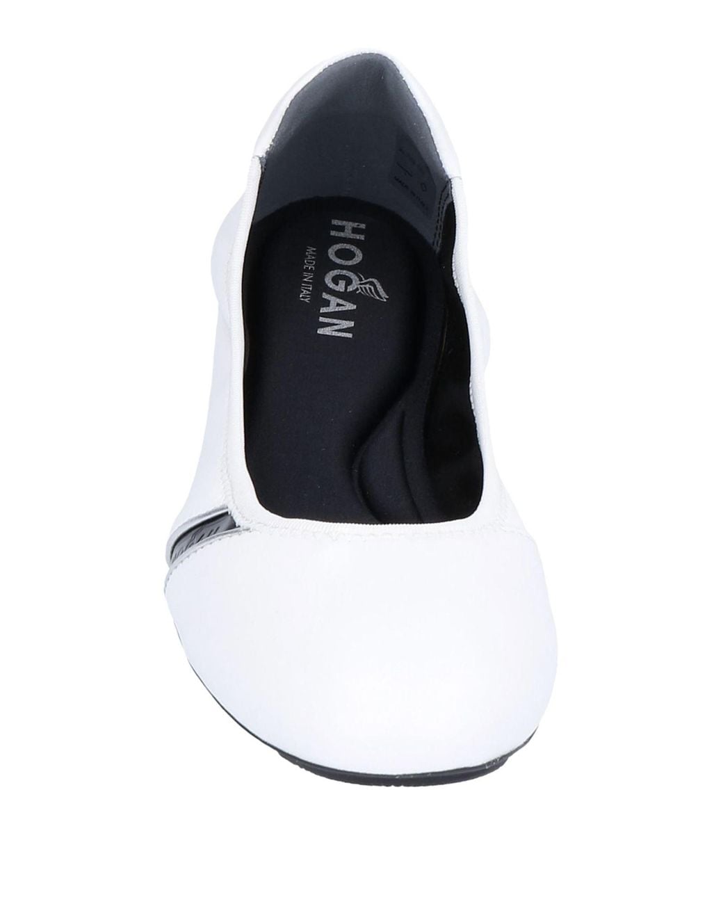 Hogan White Ballet Flats