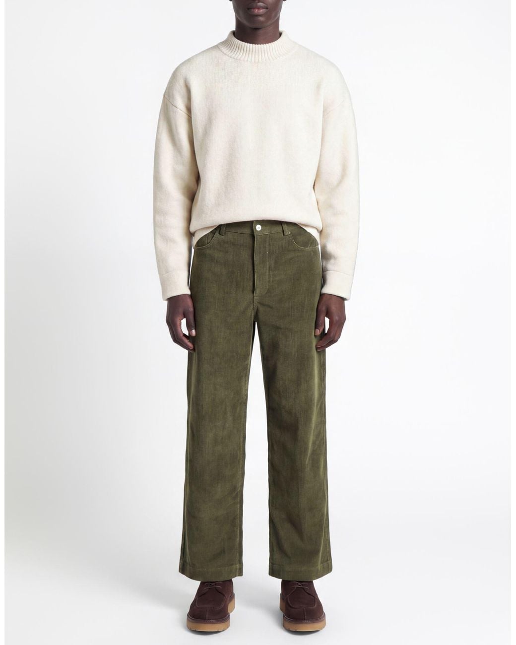 Roberto Collina Green Pants Polyester, Polyamide, Elastane for men