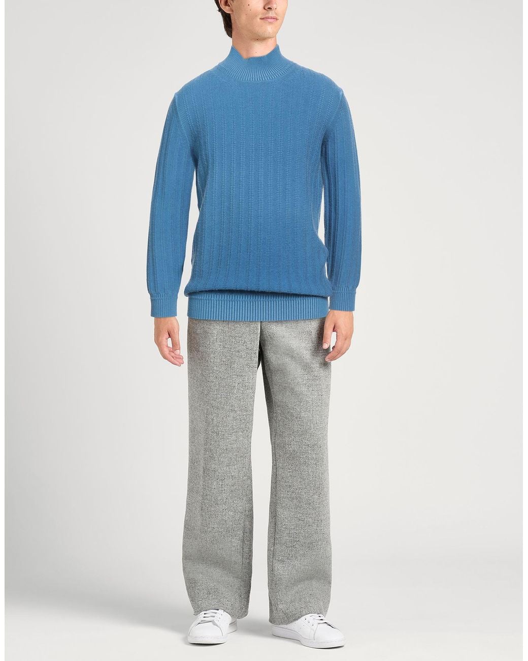 Kangra Blue Azure Turtleneck Wool for men