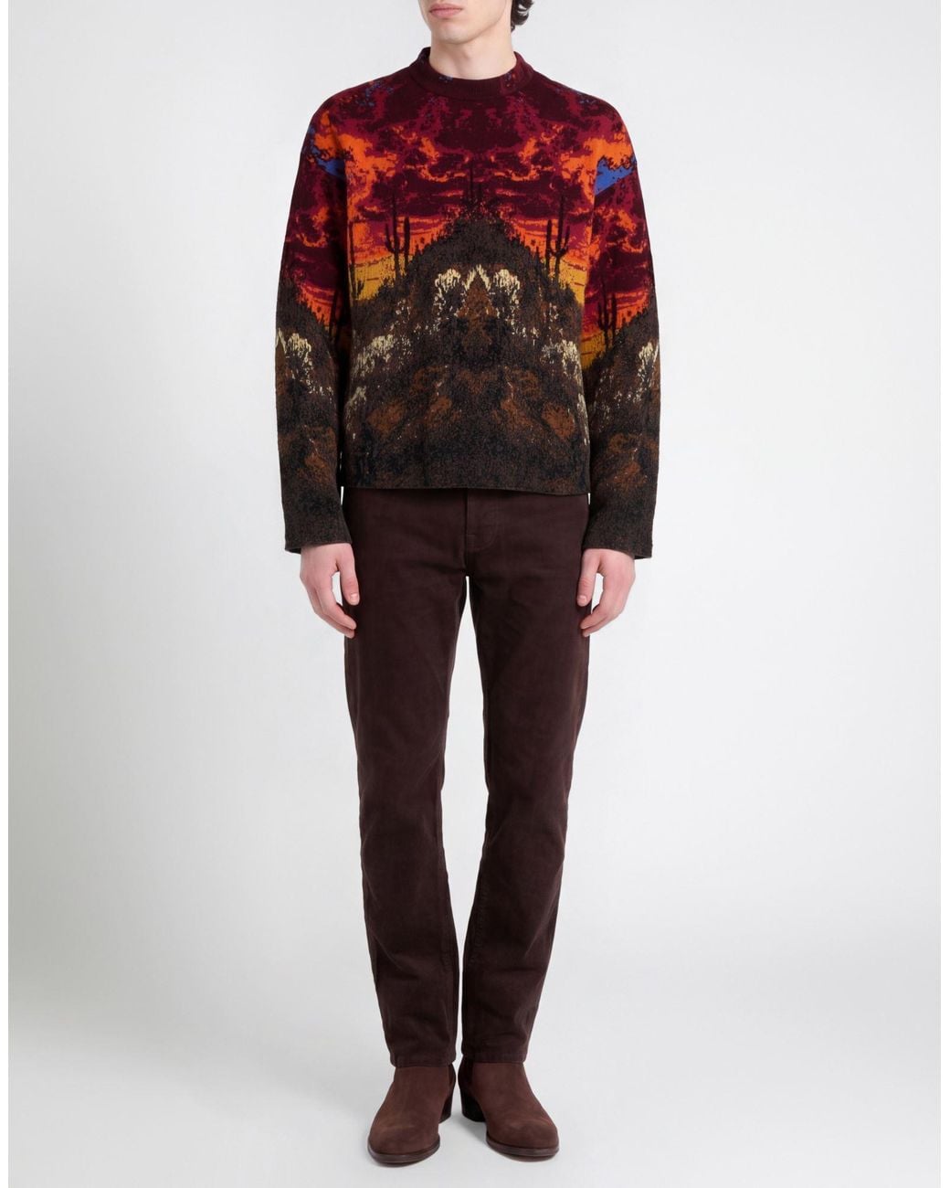 Laneus Red Sweater Cotton, Wool, Polyamide, Viscose, Mohair Wool for men