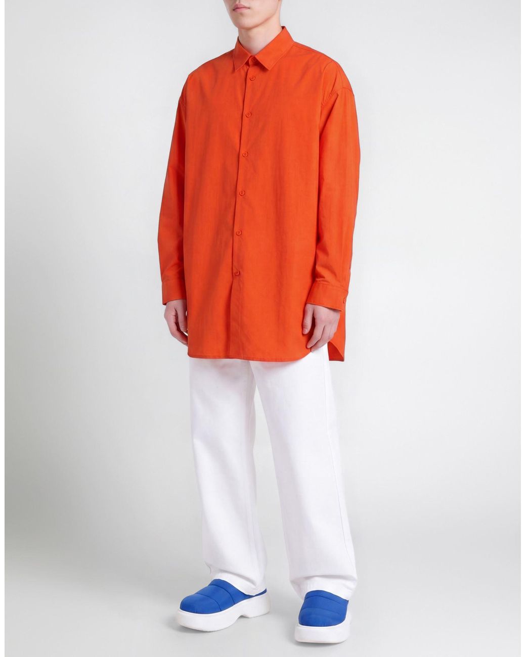 Sunnei Orange Shirt Cotton, Elastane for men