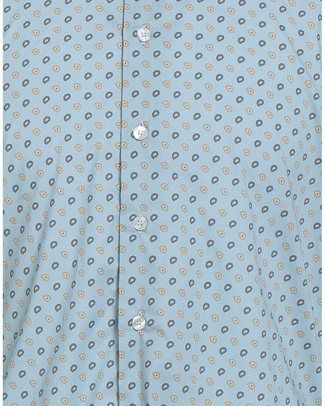 Etro Blue Light Shirt Cotton, Elastane for men