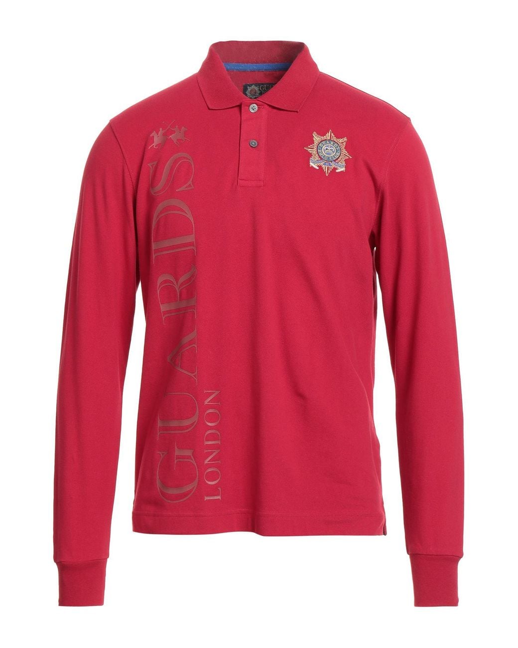 La Martina Red Polo Shirt Cotton, Elastane for men