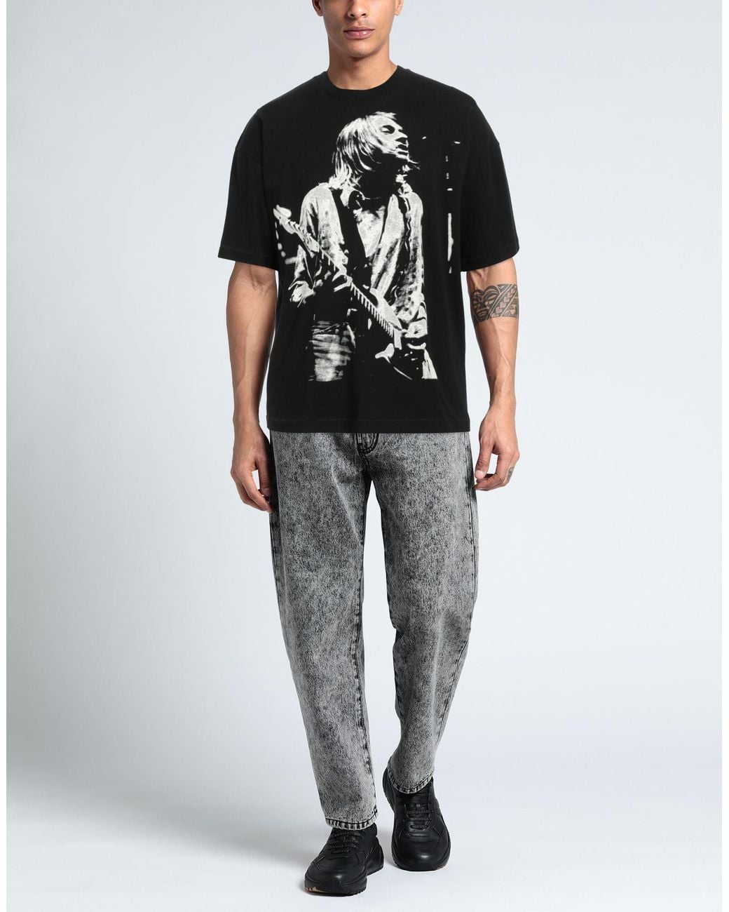 1989 STUDIO Black T-Shirt Cotton for men