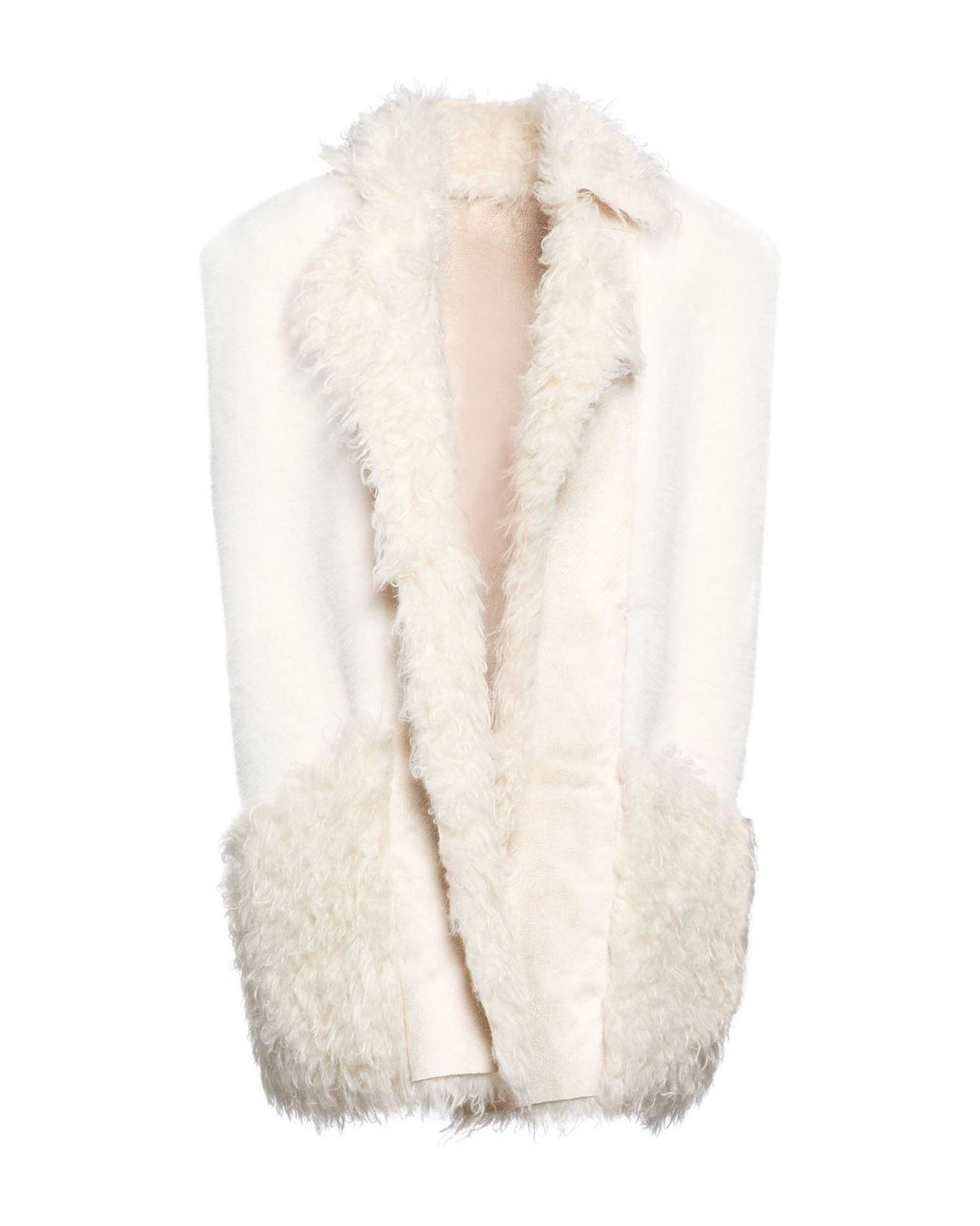 Lou Andrea White Shearling & Teddy