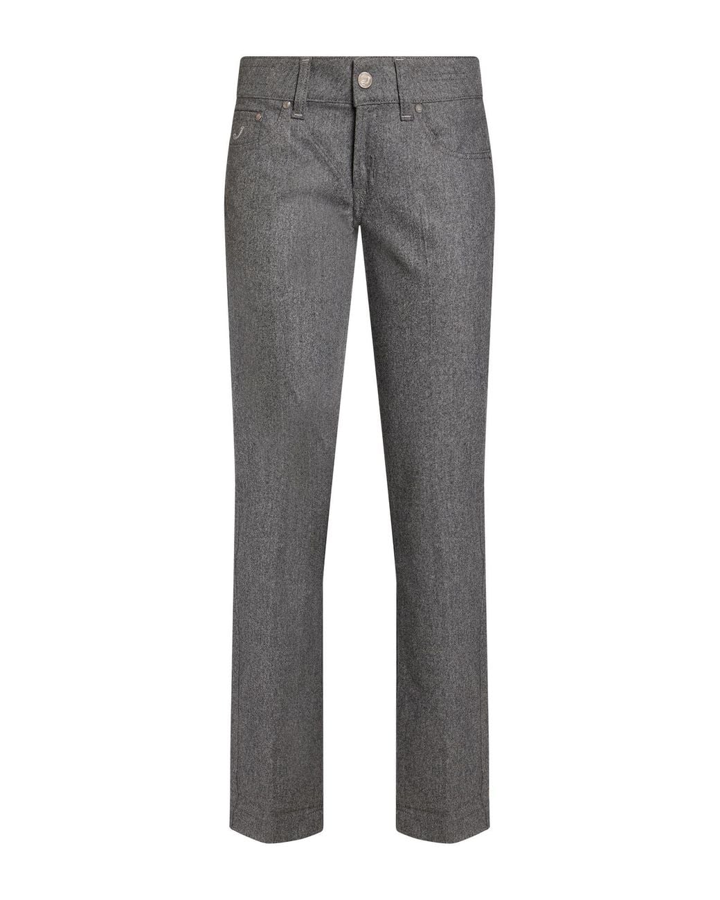 Jacob Cohen Gray Pants Wool